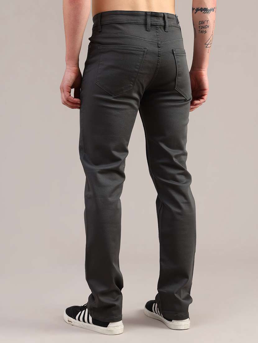 men grey mid rise full length straight fit jeans - 22080260 -  Standard Image - 3