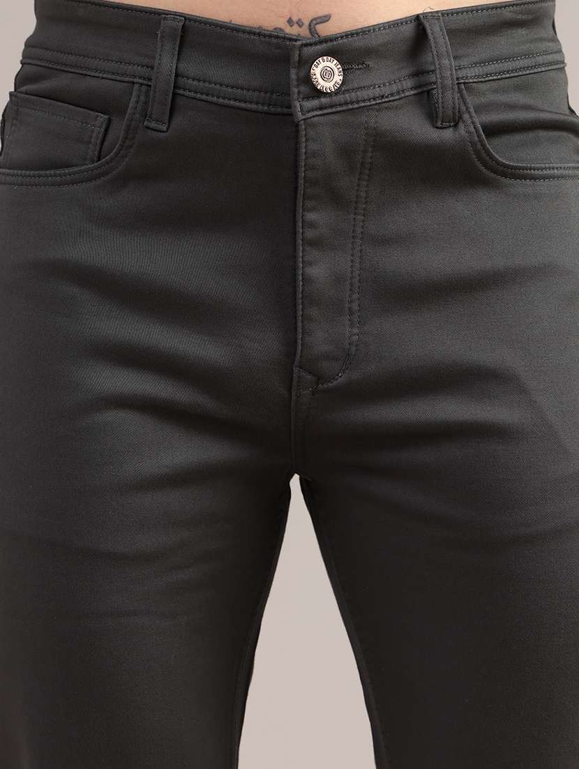 men grey mid rise full length straight fit jeans - 22080260 -  Standard Image - 5