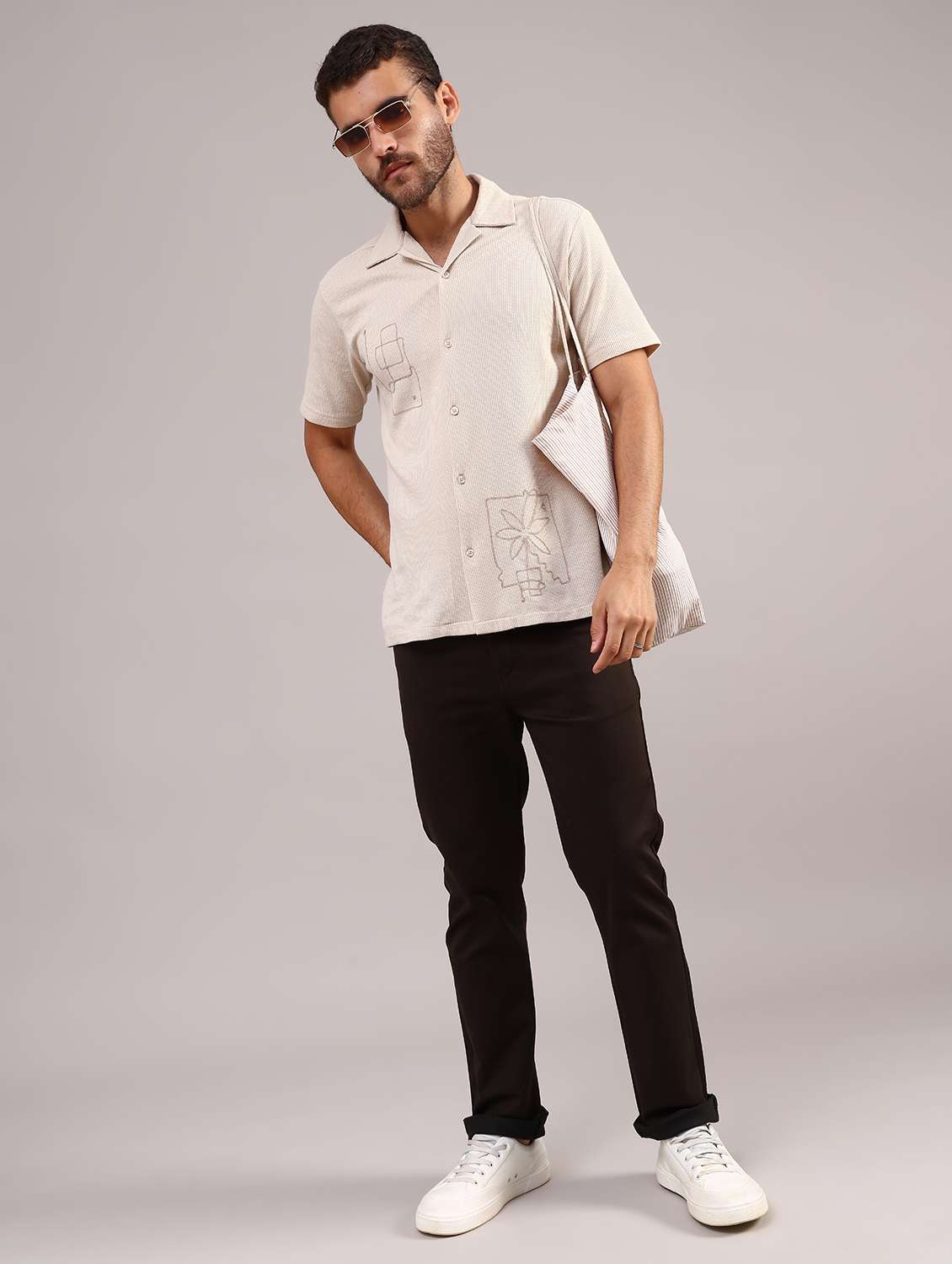 men plain mid rise full length jeans - 22080262 -  Standard Image - 5