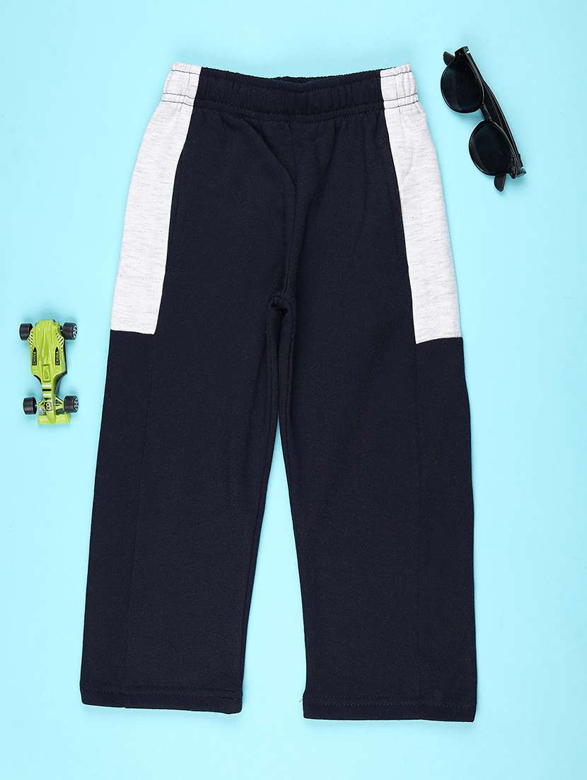 boys color blocked mid rise track pant