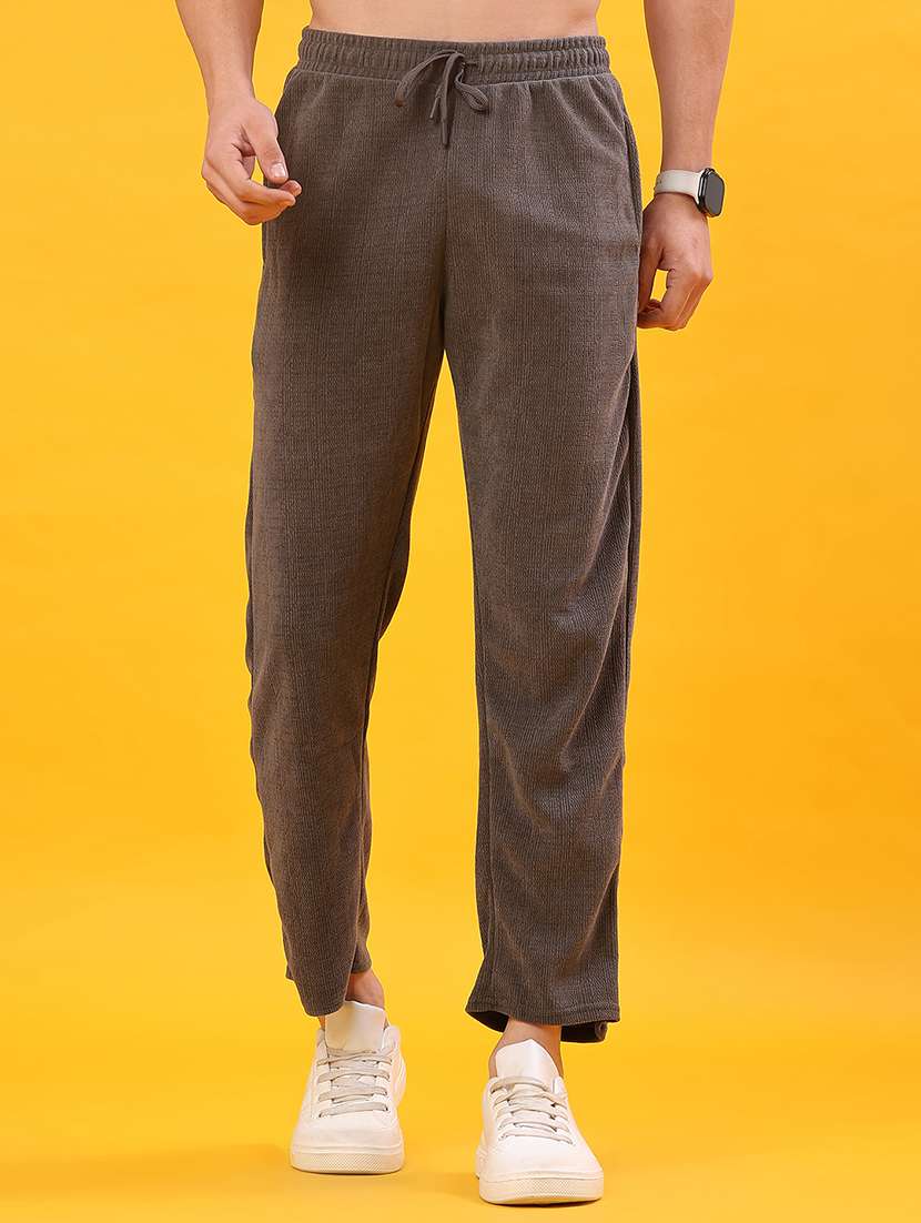 men solid mid rise lounge wear pyjama