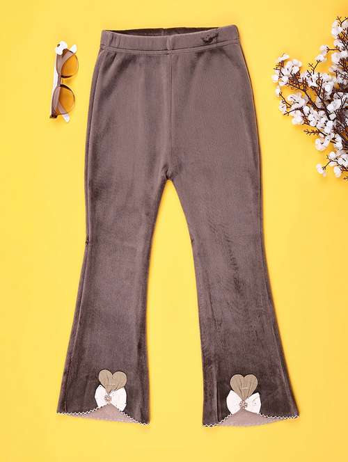 girls solid mid rise pyjama - 22080482 -  Standard Image - 0