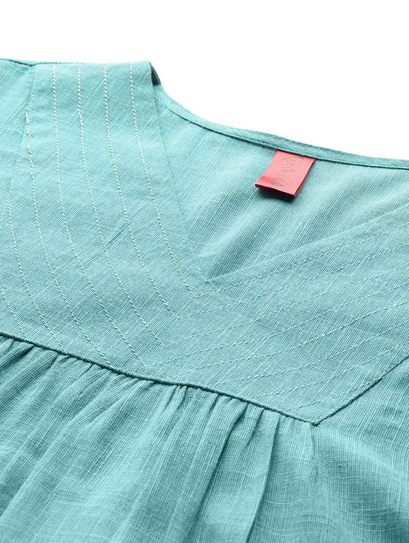 women solid top and palazzo co-ord set - 22080535 -  Standard Image - 5