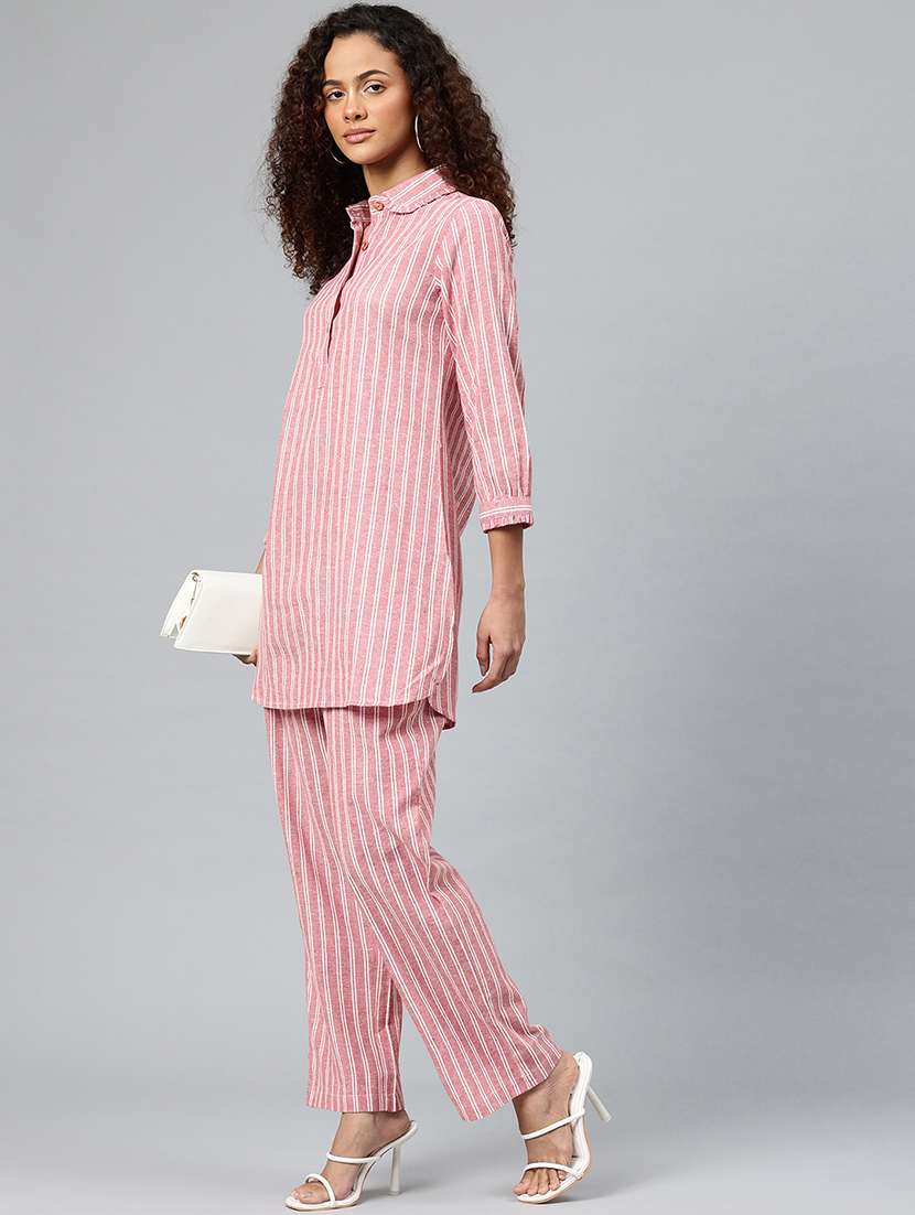 women striped top and trouser co-ord set
