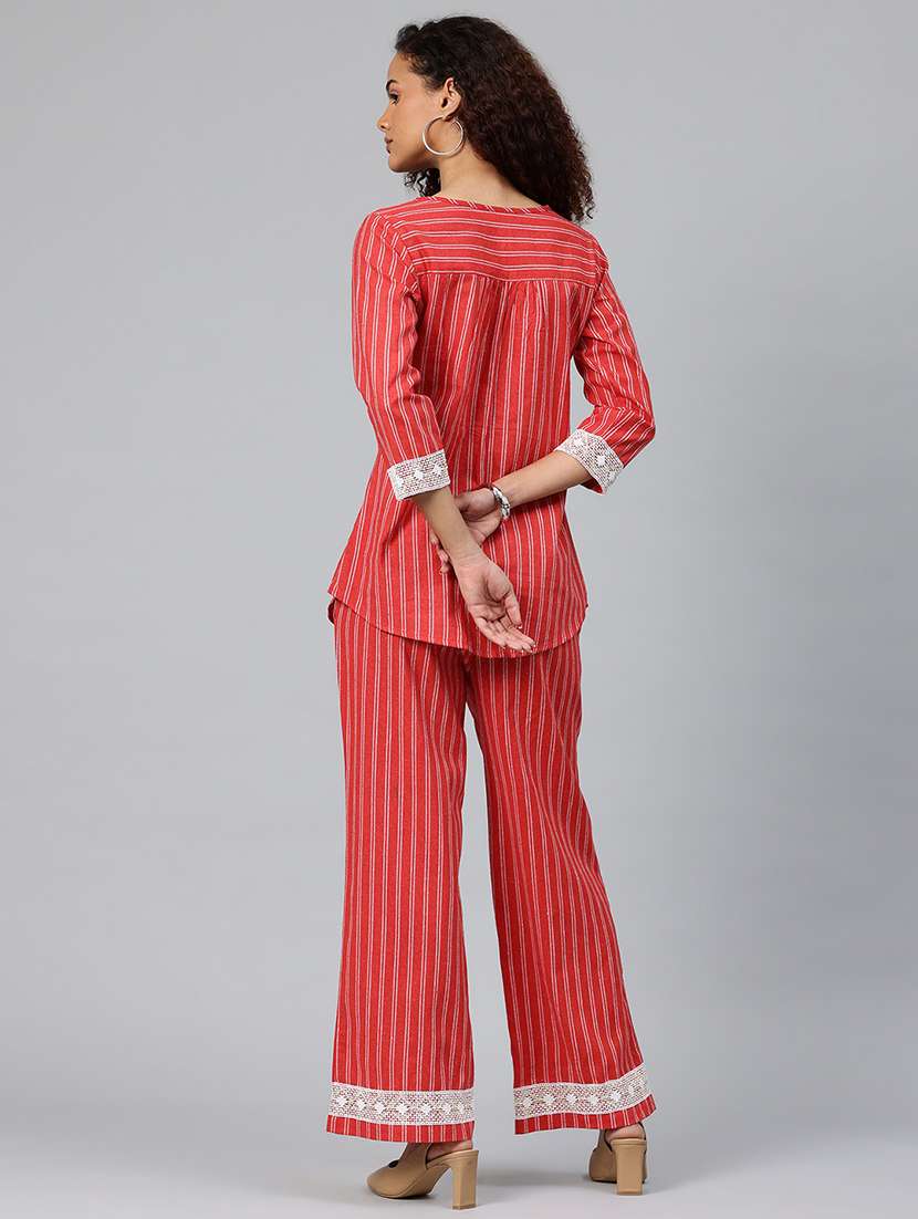 women printed three quarter sleeve co-ord set - 22080546 - Standard Image - 3