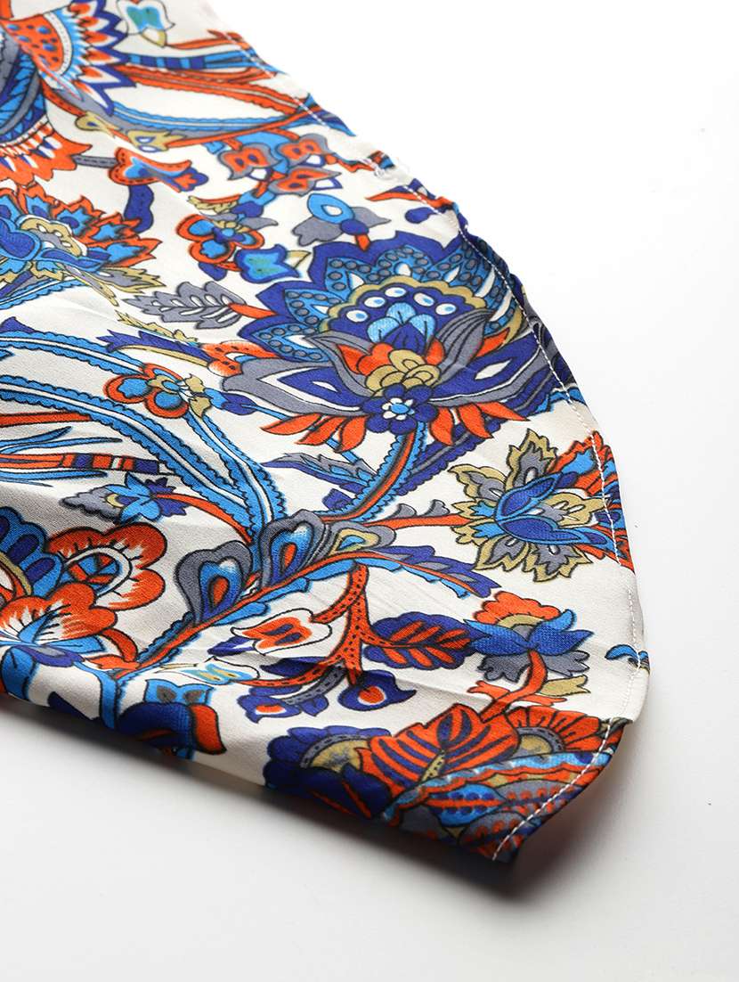 women printed three quarter sleeve co-ord set - 22080549 -  Standard Image - 8