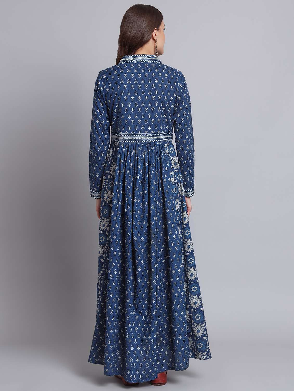 women printed long sleeve flared kurta - 22080570 - Standard Image - 3