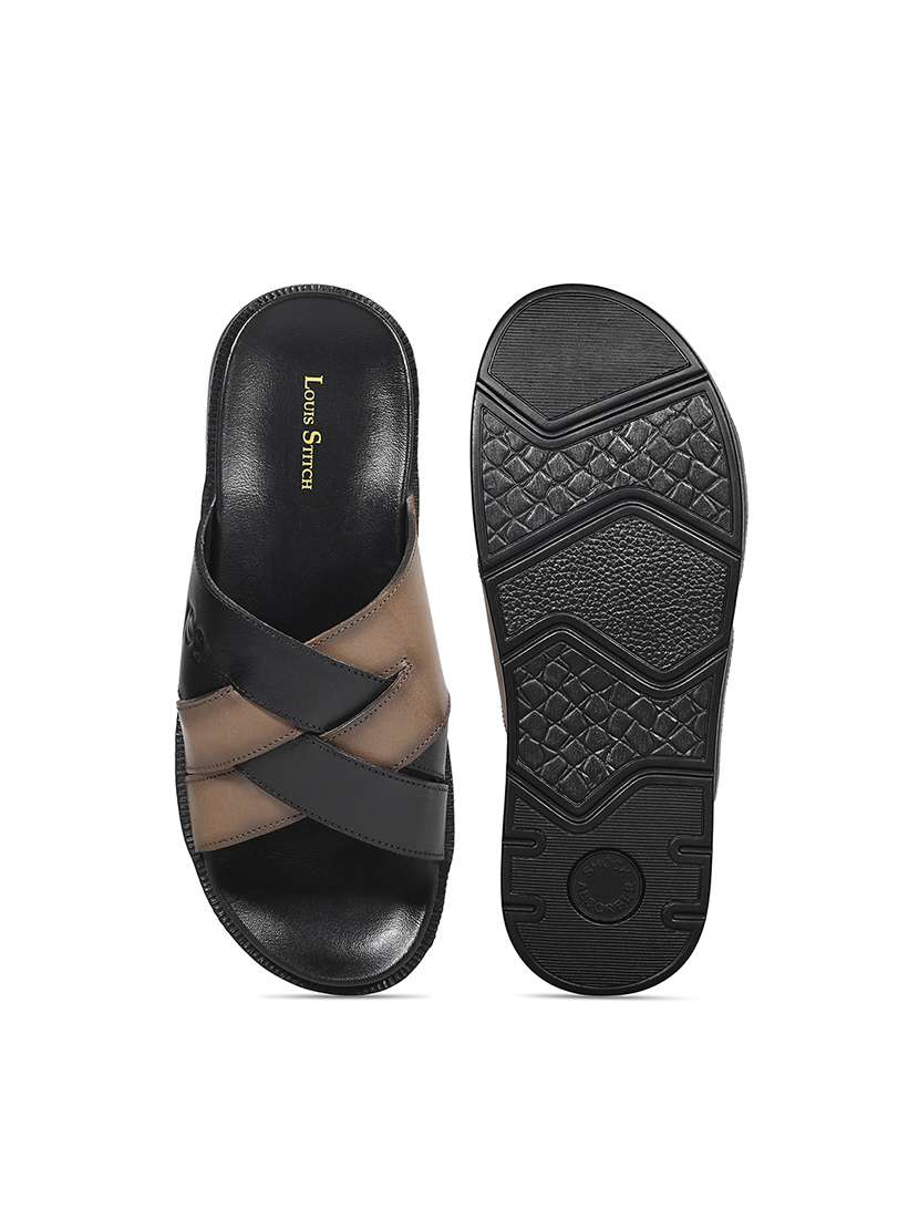 men tan slip on sandal - 22080626 -  Standard Image - 3