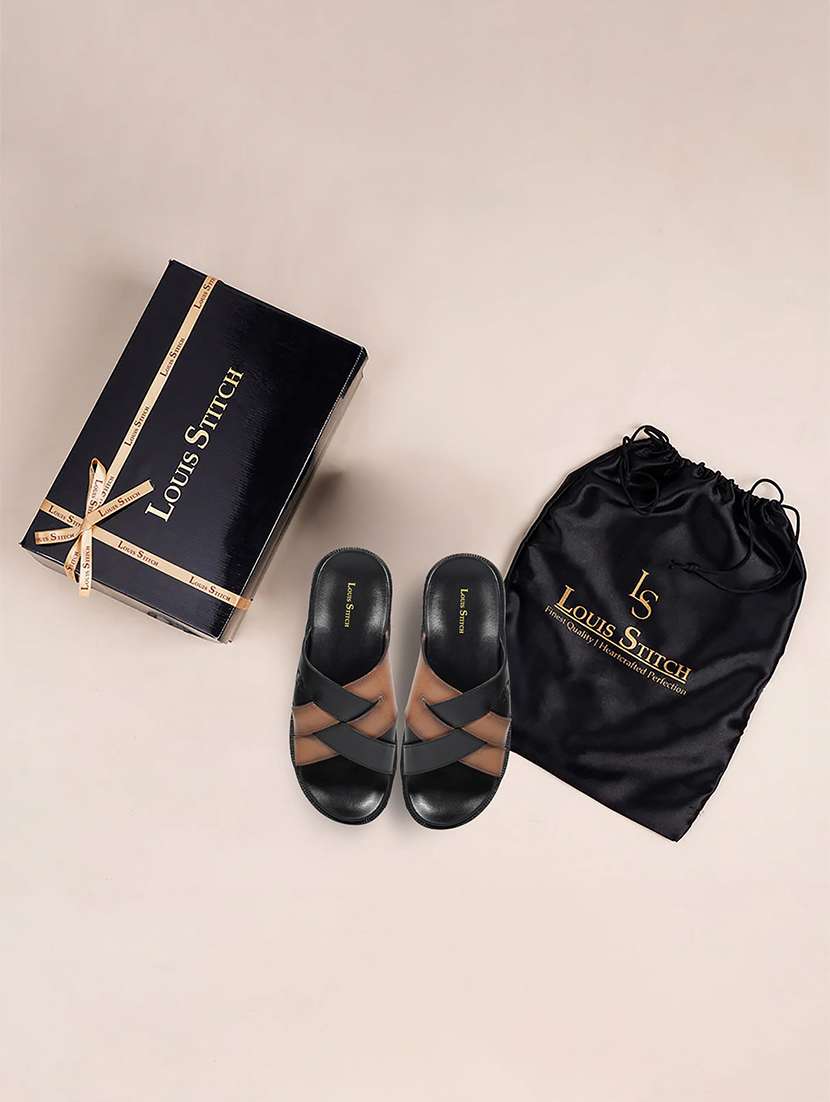 men tan slip on sandal - 22080626 -  Standard Image - 5