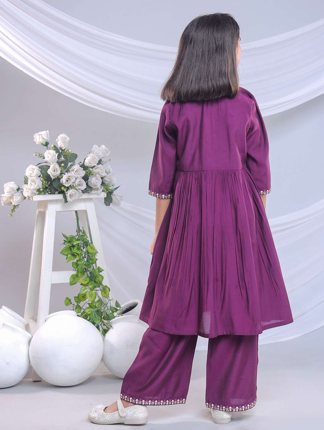 mustard silk blend suit set - 22080651 -  Standard Image - 3