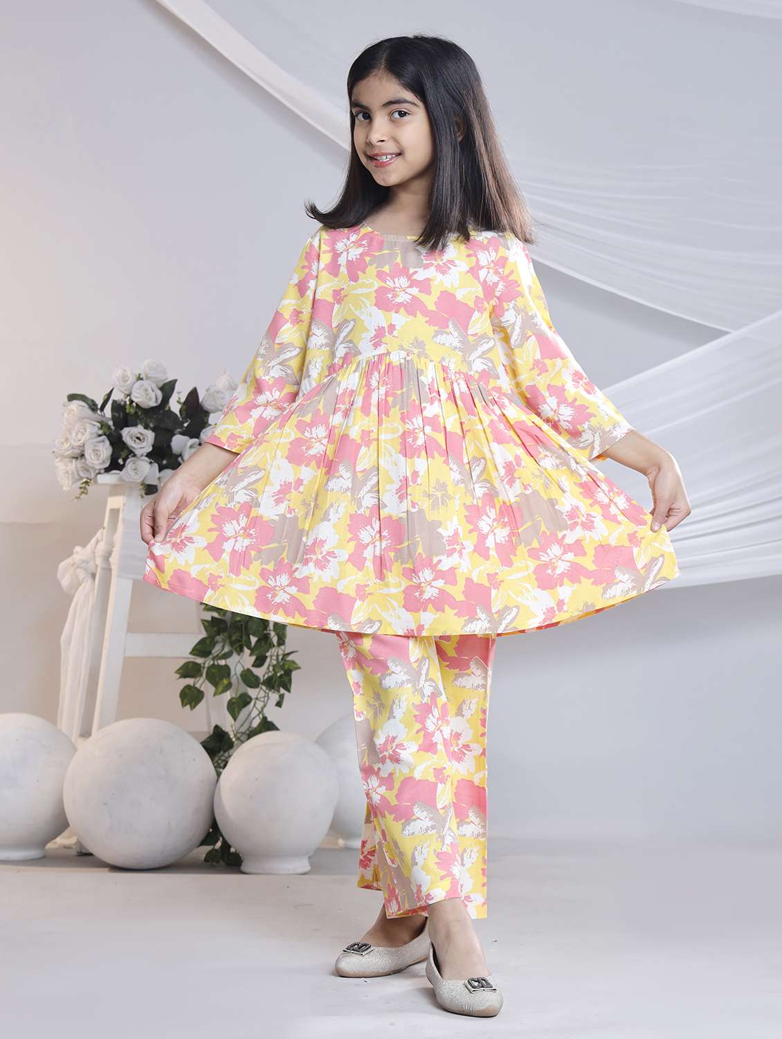 purist blue cotton suit set