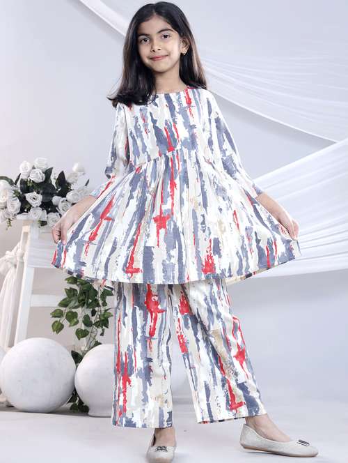 grey cotton suit set - 22080671 -  Standard Image - 0