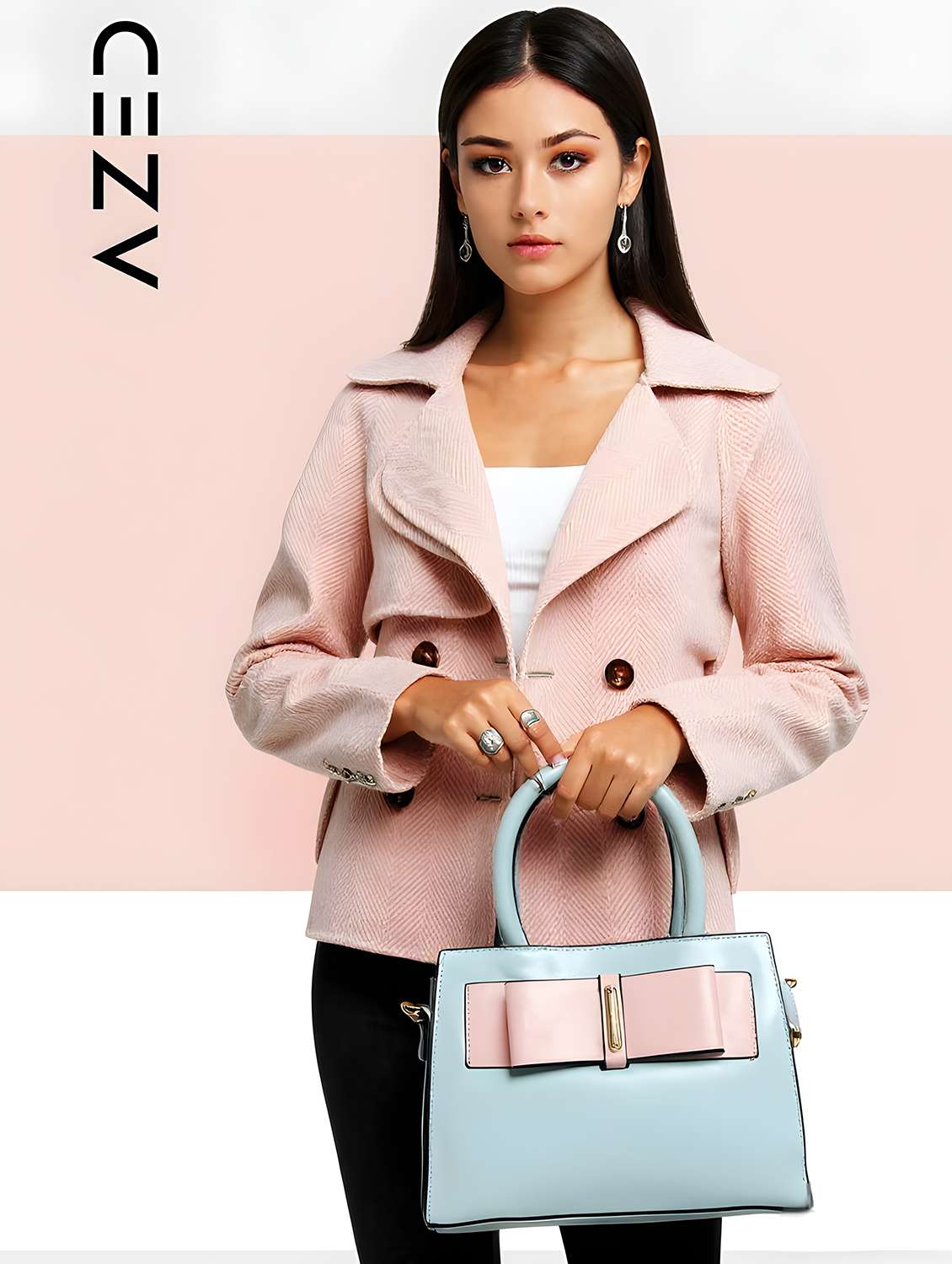 handbag bow detail pastel shade bag - 22080785 - Standard Image - 5