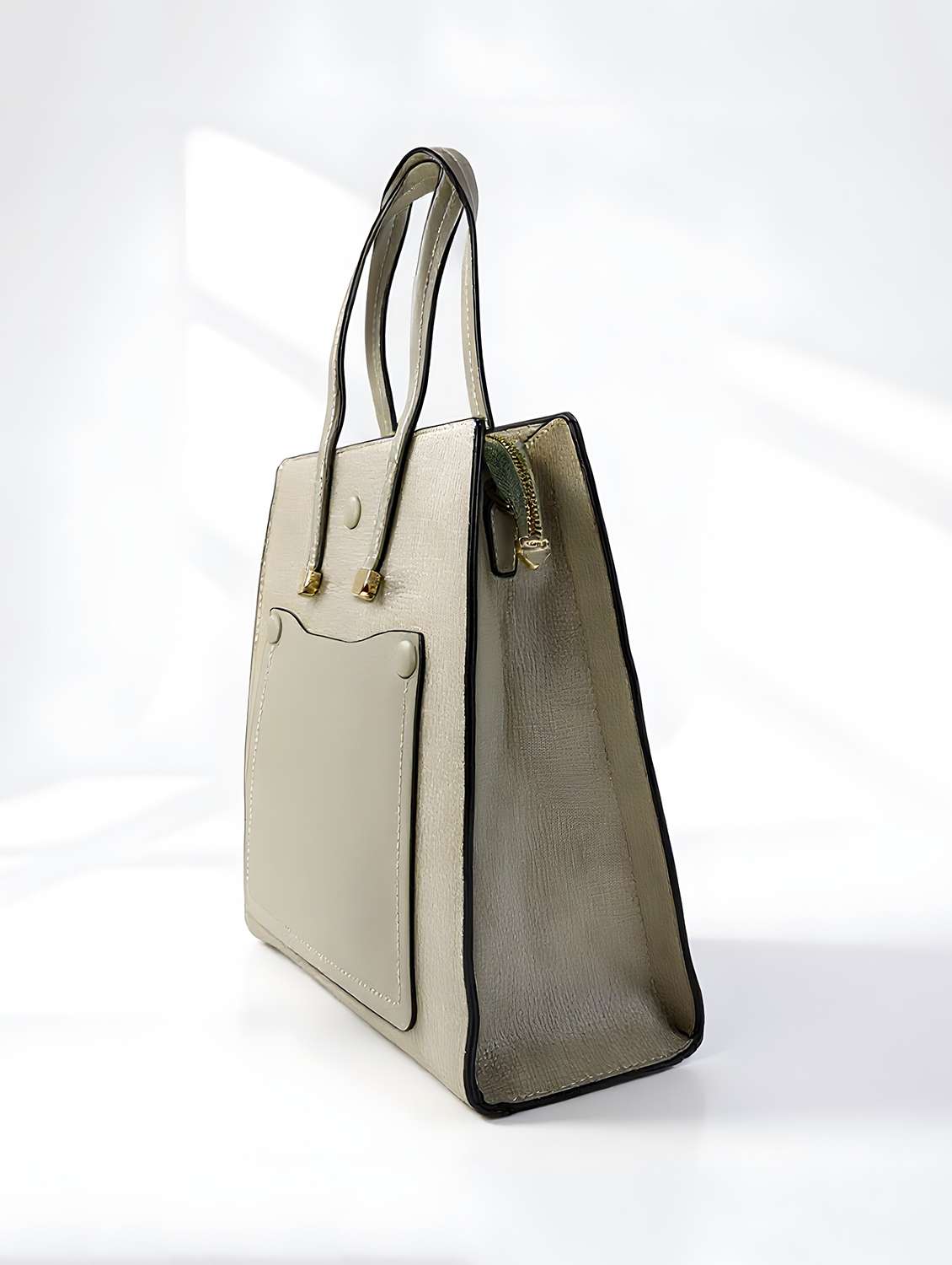 green textured handbag with detachable strap - 22080789 - Standard Image - 3