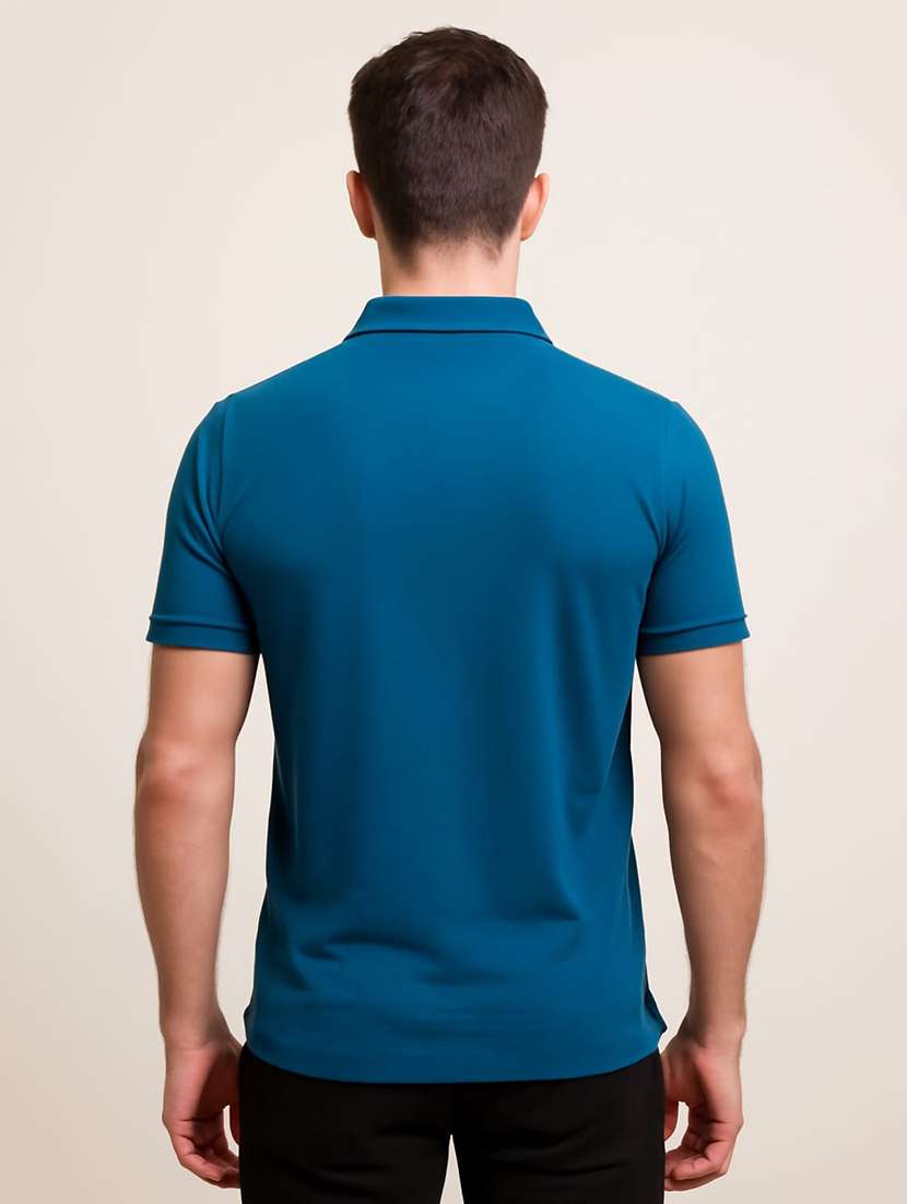 men striped short sleeve regular fit polo t-shirt - 22080914 - Standard Image - 3