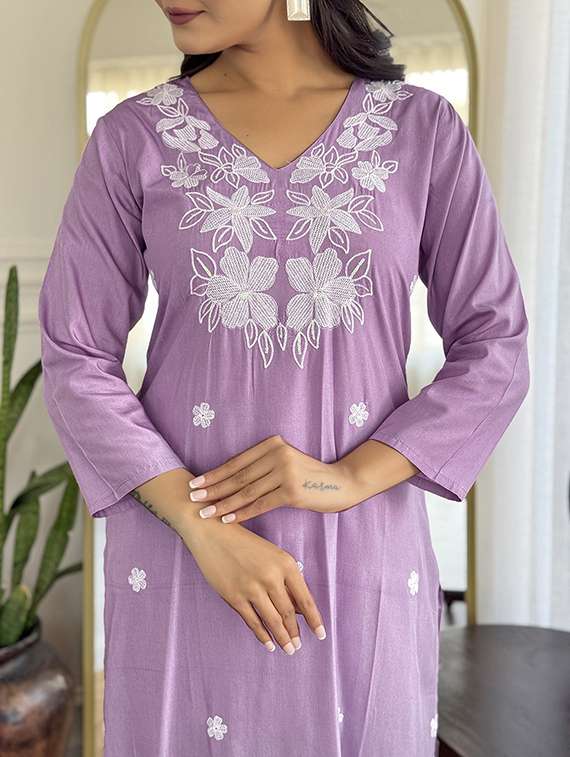 women embroidered long sleeve kurta pant with dupatta set - 22080927 - Standard Image - 3