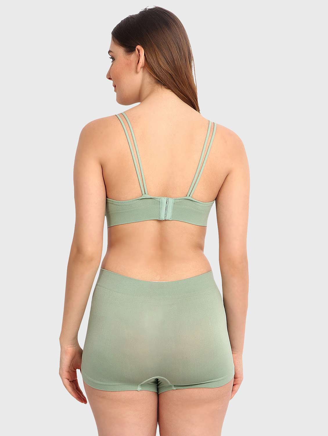 women solid bra and boy shorts set - 22080965 -  Standard Image - 3