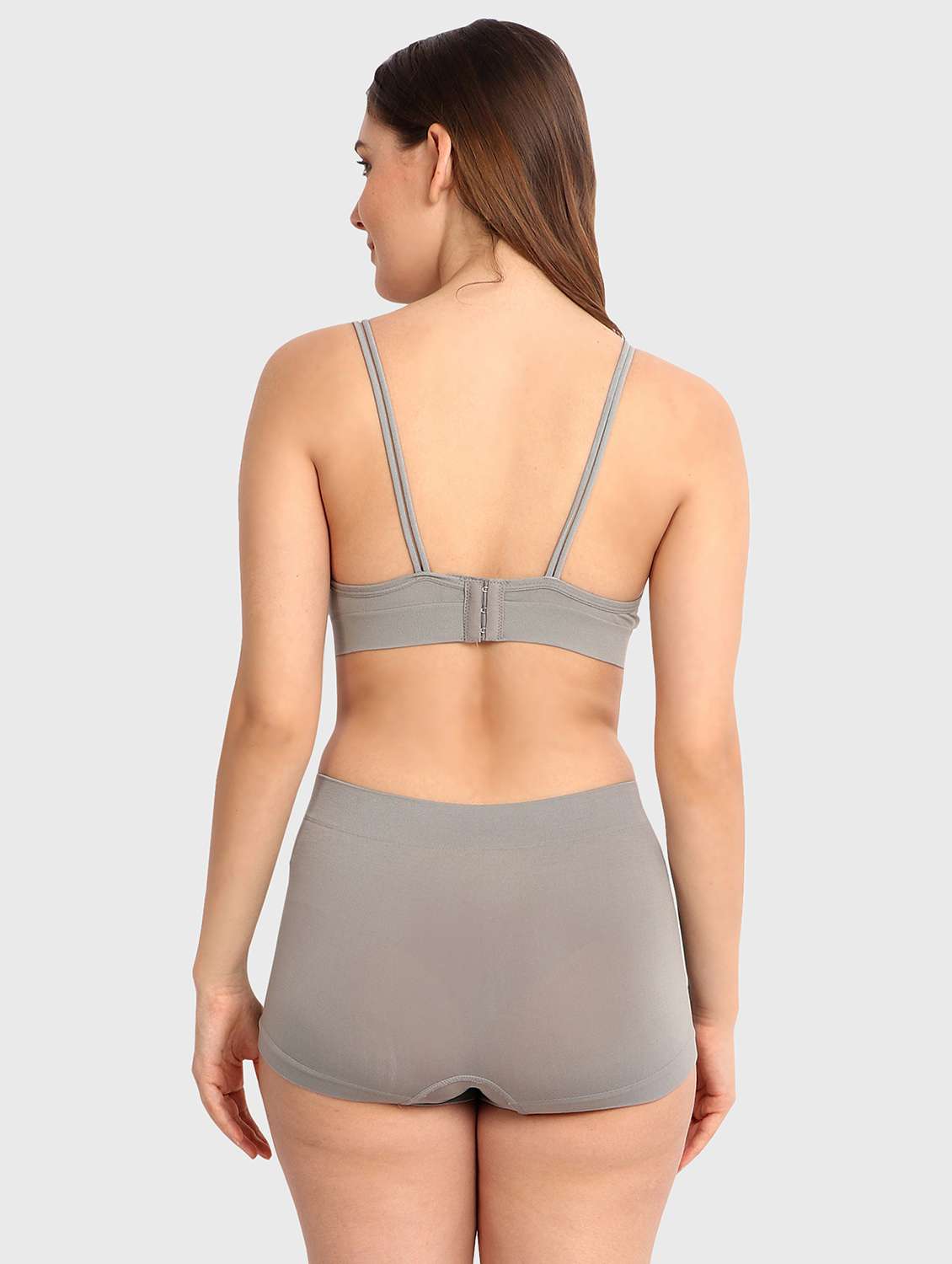 women solid bra and boy shorts set - 22080966 -  Standard Image - 3