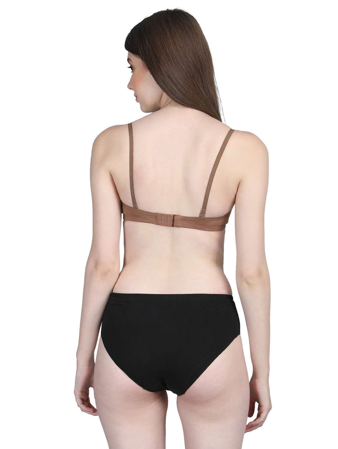 women solid bra and panty set - 22080971 -  Standard Image - 3