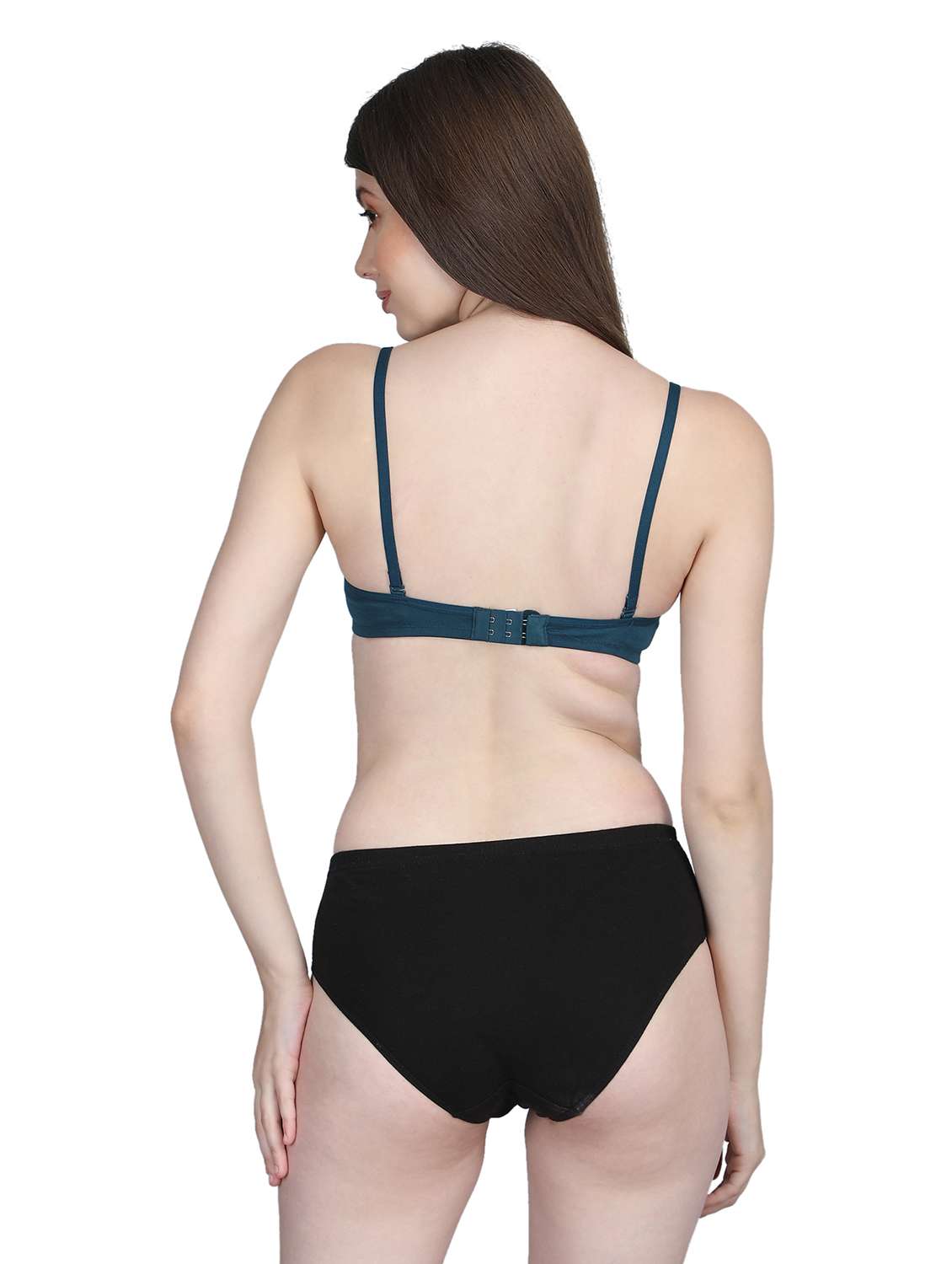 women solid bra and panty set - 22080973 -  Standard Image - 3