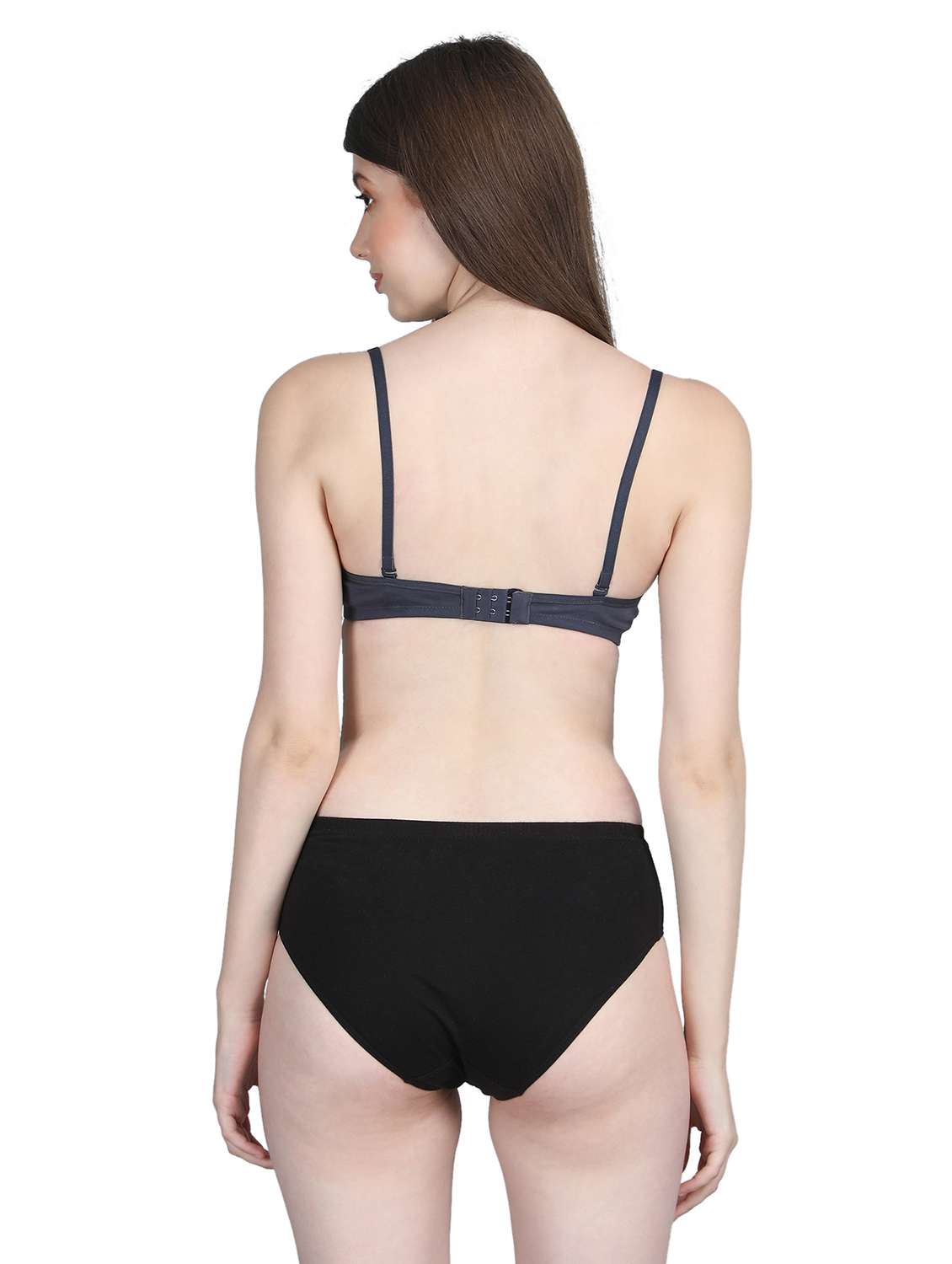 women solid bra and panty set - 22080975 -  Standard Image - 3