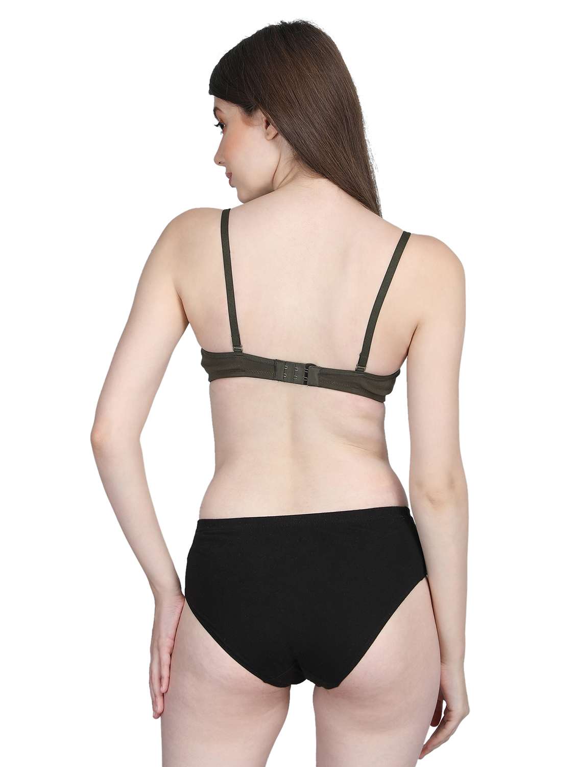 women solid bra and panty set - 22080977 -  Standard Image - 3