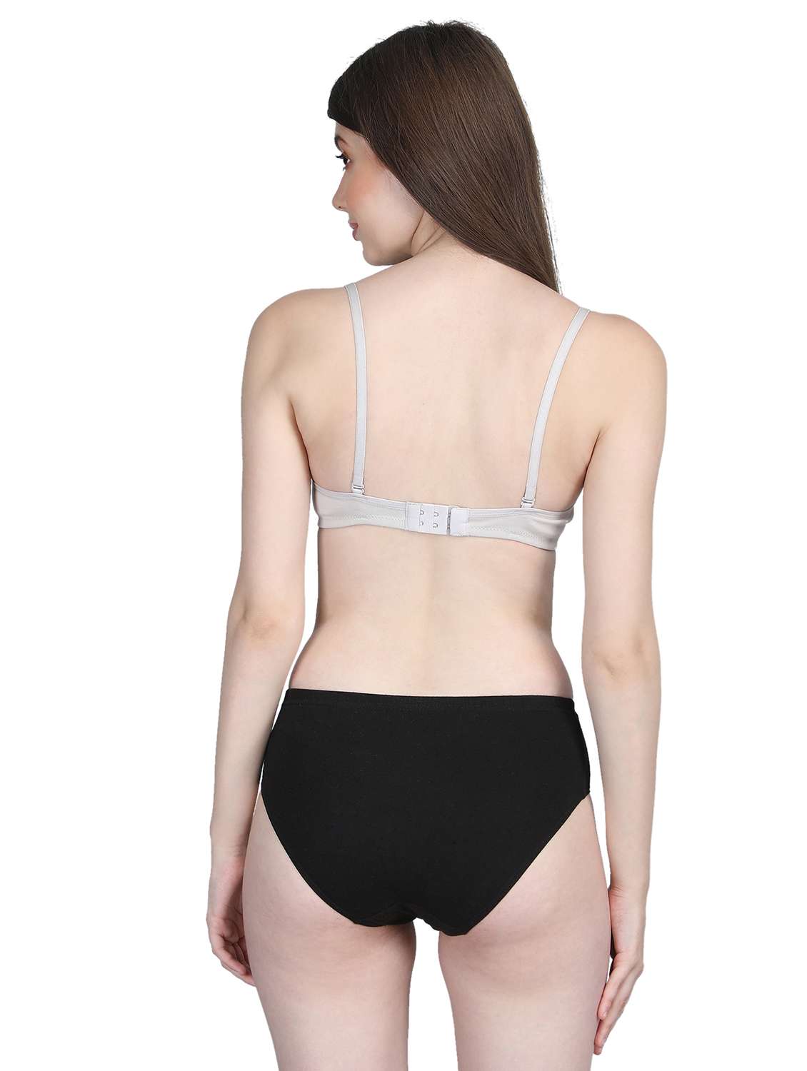 women solid bra and panty set - 22080982 -  Standard Image - 3