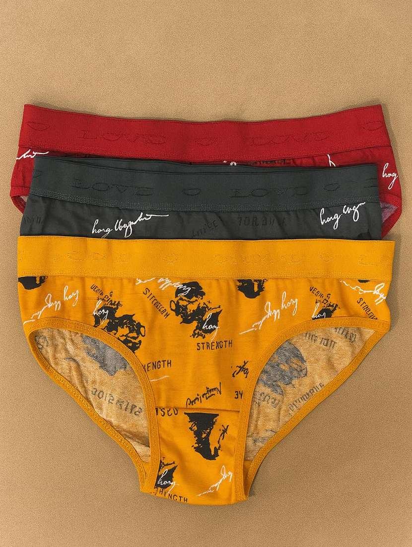 women pack of 3 printed mid rise hipster panty - 22080986 -  Zoom Image - 0