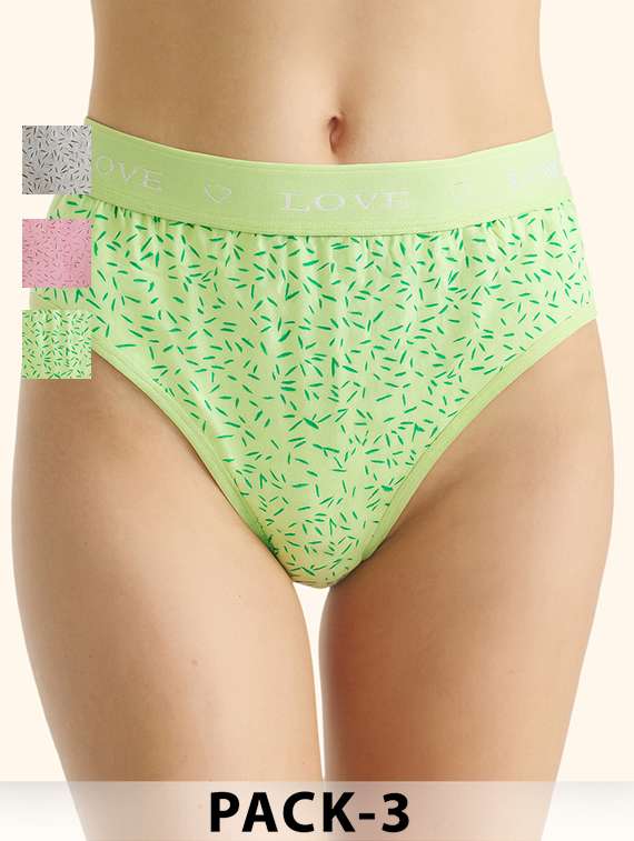 women pack of 3 printed mid rise hipster panty