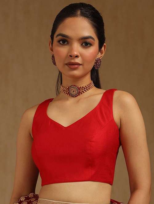 women solid sleeveless stitched blouse - 22081511 -  Standard Image - 0