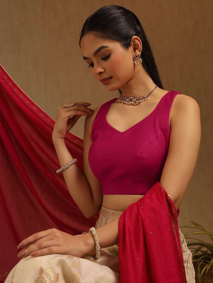 women solid sleeveless stitched blouse - 22081512 -  Standard Image - 3