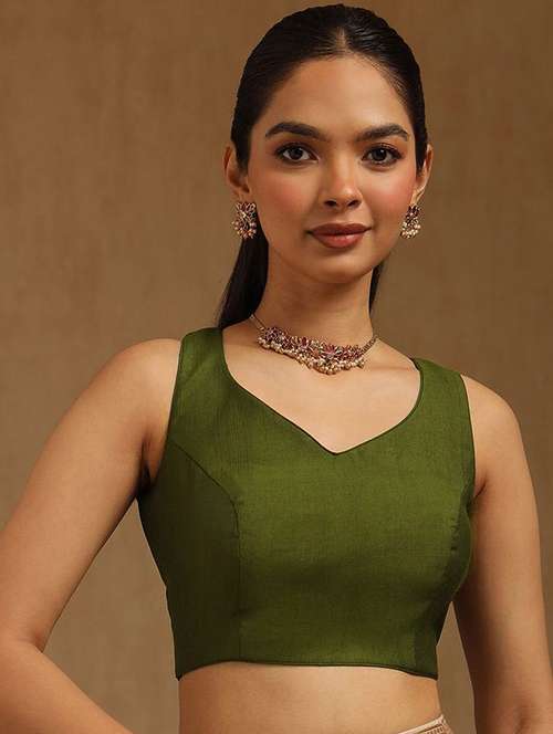 women solid sleeveless stitched blouse - 22081514 -  Standard Image - 0