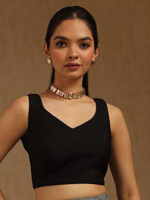 women solid sleeveless stitched blouse - 22081521 - Standard Image - 0