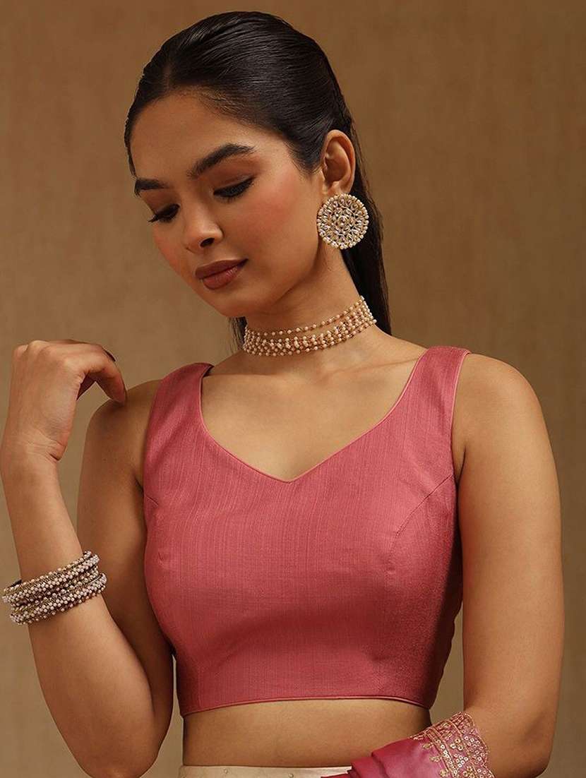 women solid sleeveless stitched blouse - 22081522 -  Zoom Image - 0