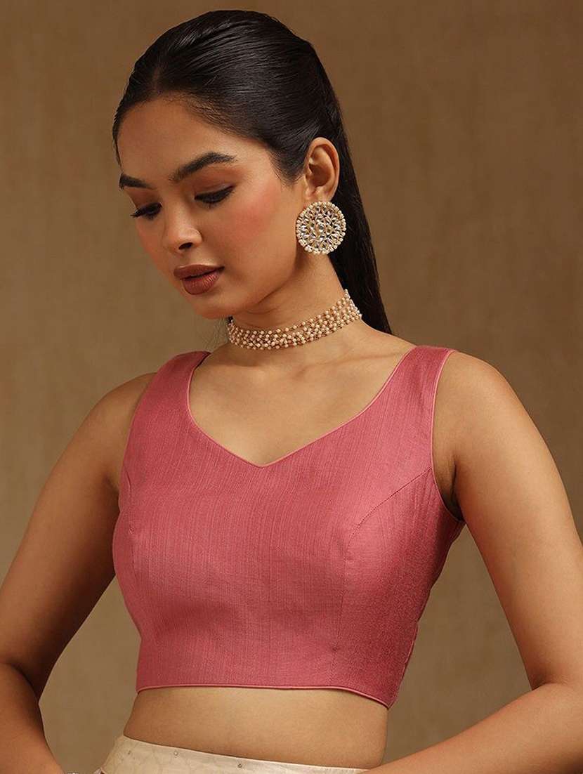 women solid sleeveless stitched blouse - 22081522 - Standard Image - 3