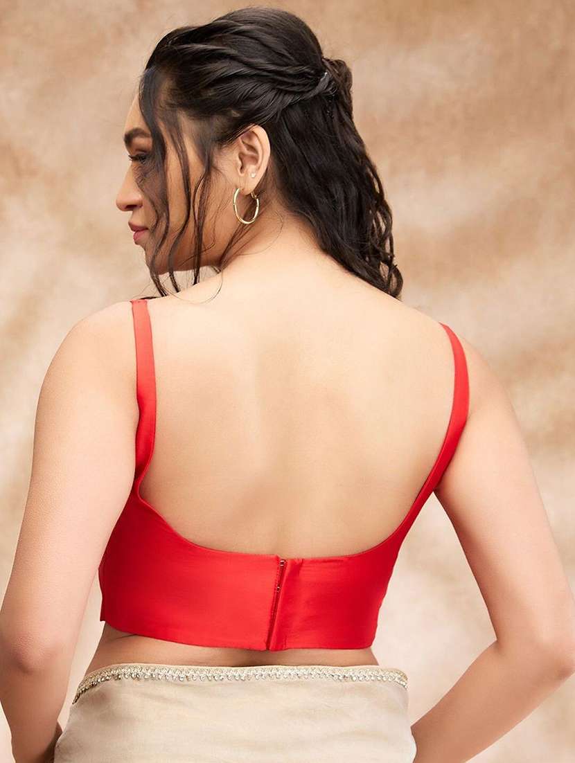 women solid sleeveless stitched blouse - 22081525 - Standard Image - 3