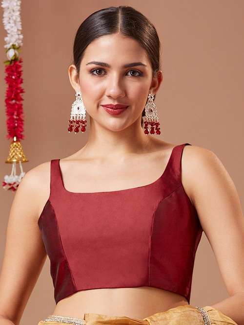 women solid sleeveless stitched blouse - 22081535 -  Standard Image - 0
