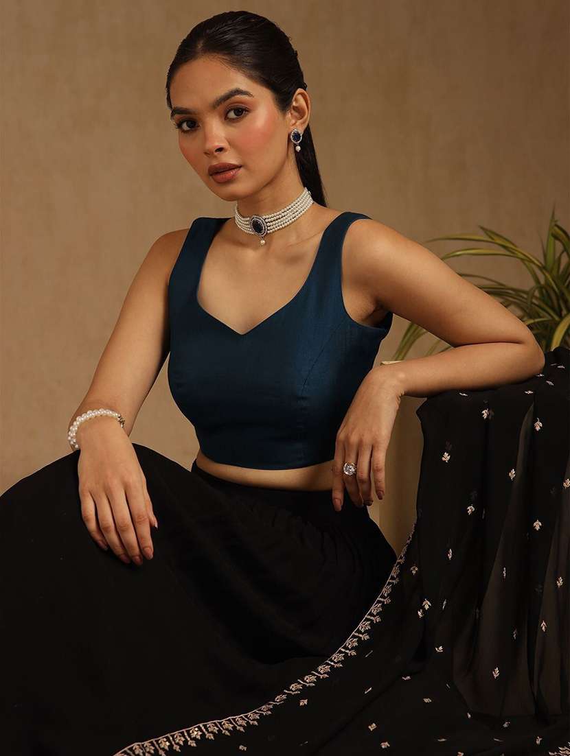 women solid sleeveless stitched blouse - 22081544 - Standard Image - 3