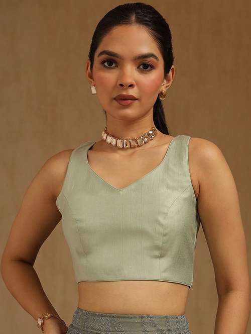 women solid sleeveless stitched blouse - 22081545 - Standard Image - 0