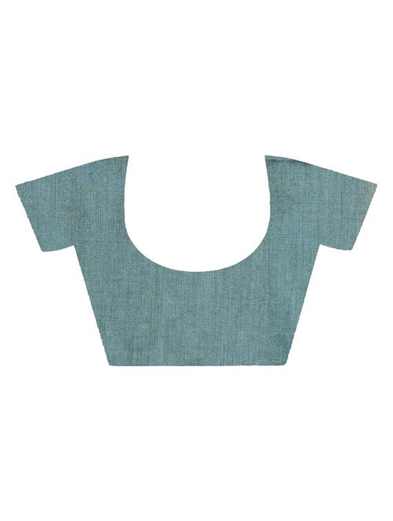 women solid handloom saree with blouse - 22081659 -  Standard Image - 3