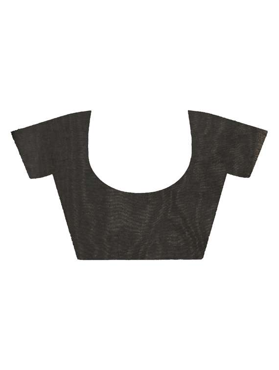 women solid handloom saree with blouse - 22081778 -  Standard Image - 3