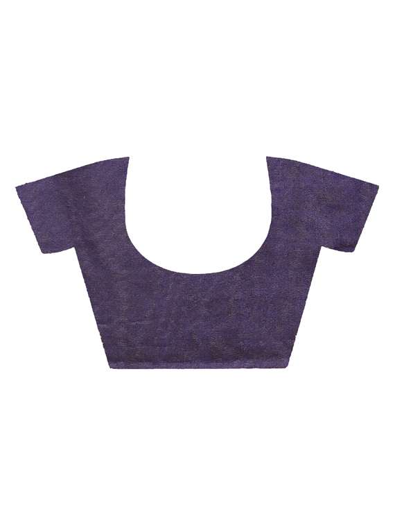 women solid plain saree with blouse - 22081782 -  Standard Image - 3