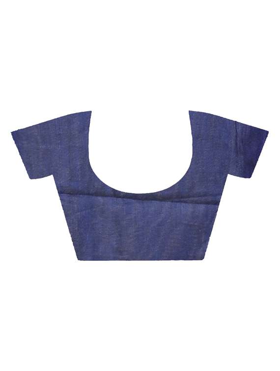 women solid handloom saree with blouse - 22081852 -  Standard Image - 3