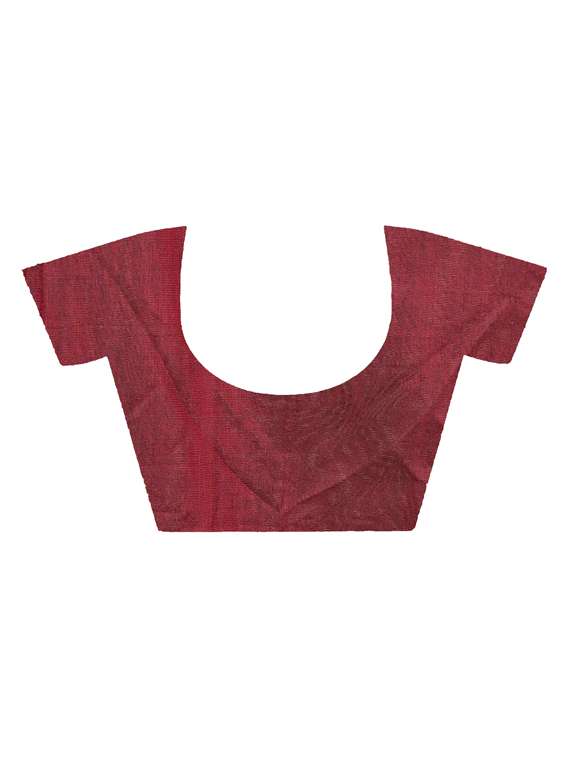 women solid handloom saree with blouse - 22081853 - Standard Image - 3