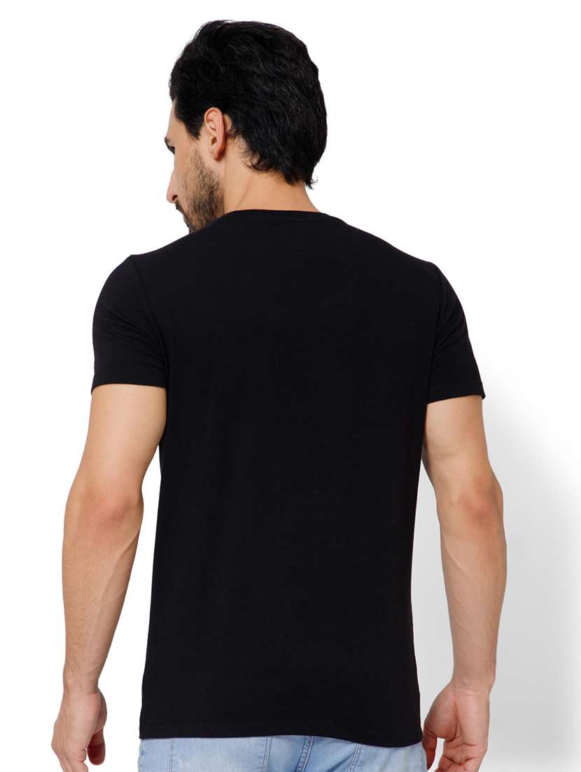 men solid short sleeve slim fit t-shirt - 22081973 -  Standard Image - 3