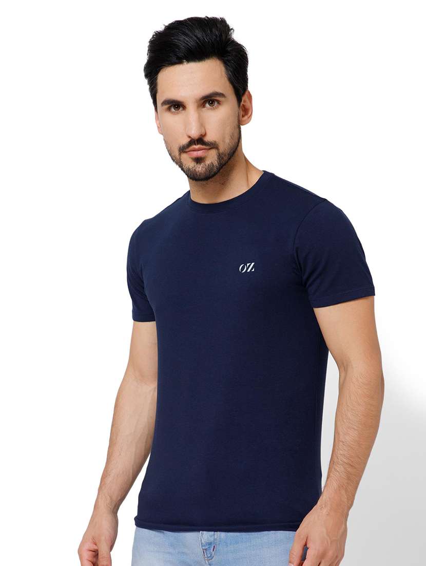 men solid short sleeve slim fit t-shirt