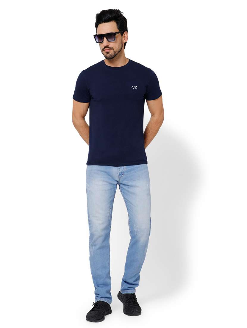 men solid short sleeve slim fit t-shirt - 22081975 -  Standard Image - 3