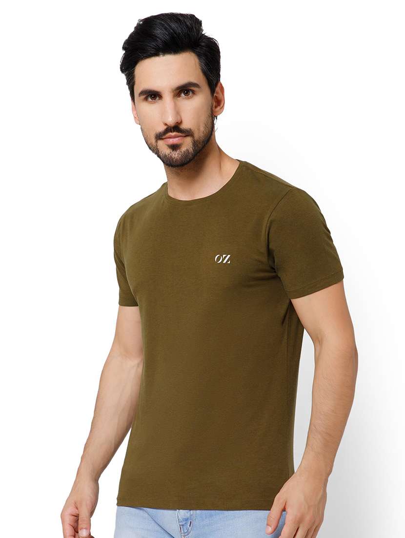 men solid short sleeve slim fit t-shirt