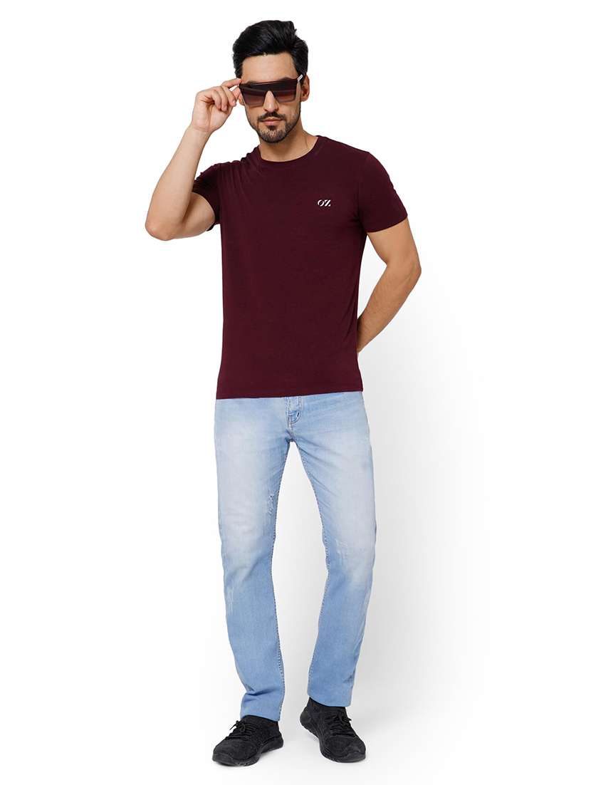 men solid short sleeve slim fit t-shirt - 22081977 -  Standard Image - 3