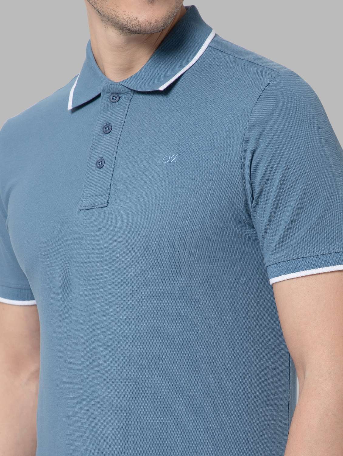 men solid short sleeve slim fit polo t-shirt - 22081981 -  Standard Image - 5